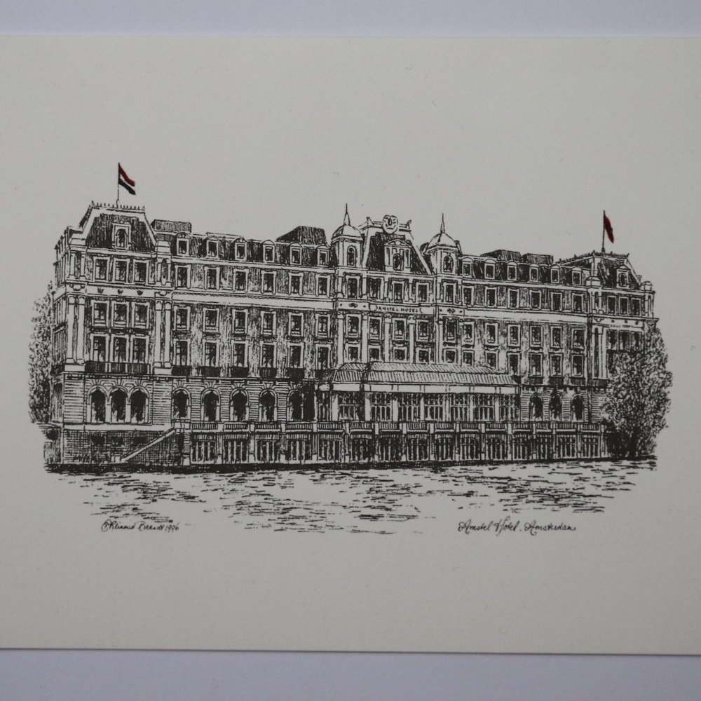 InterContinental Amstel Amsterdam Hotel Large Folded Card Envelope Set Postcard